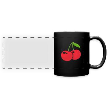 Cherry Cherry Tree Cherry Blossom Fruit Gift - Full Colour Panoramic Mug - black - Front