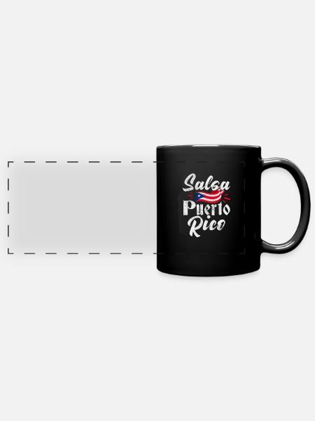 Salsa - Panorama-Tasse farbig - Schwarz