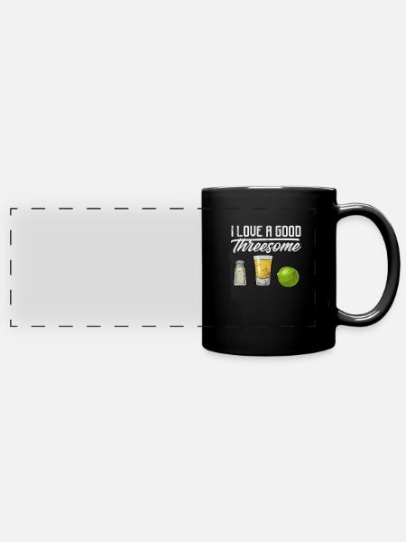 Tequila - Panorama-Tasse farbig - Schwarz