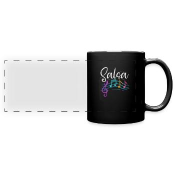 Salsa - Panorama-Tasse farbig - Schwarz - Vorne