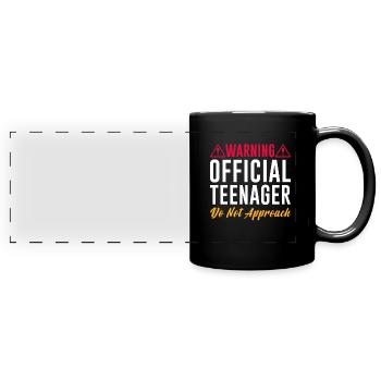 Teenager Teenie Teen Teens Teeny Geschenk - Panorama-Tasse farbig - Schwarz - Vorne