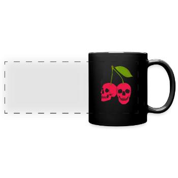 Cherry Cherry Tree Cherry Blossom Fruit Gift - Full Colour Panoramic Mug - black - Front