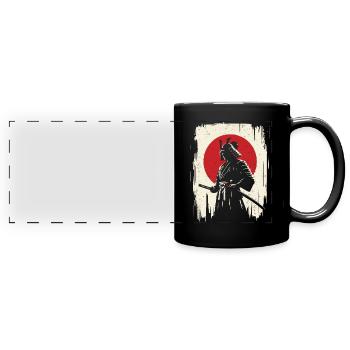 Samurai - Full Colour Panoramic Mug - black - Front