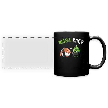 Sushi Essen Japan Nigiri Geschenk - Panorama-Tasse farbig - Schwarz - Vorne