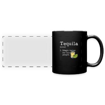 Tequila Sunrise Booze Party Mexico Gift - Full Colour Panoramic Mug - black - Front