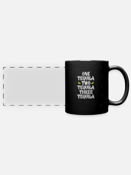 Tequila - Panorama-Tasse farbig - Schwarz