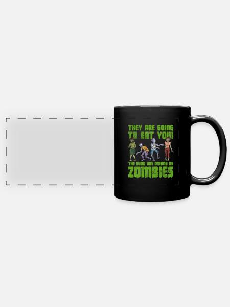 Zombie - Panorama-Tasse farbig - Schwarz