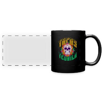 Tequila Sunrise Saufen Party Mexiko Geschenk - Panorama-Tasse farbig - Schwarz - Vorne