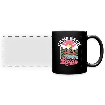 Junggesellin Jungesellinnenabschied Braut - Panorama-Tasse farbig - Schwarz - Vorne