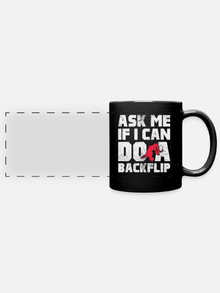 Backflip - Panorama-Tasse farbig - Schwarz