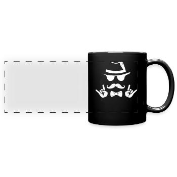 Junggeselle Jungesellenabschied - Panorama-Tasse farbig - Schwarz - Vorne