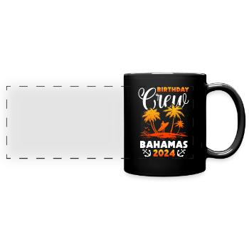 Bahamas Île des Caraïbes Cadeau d’été de l’Atlantique - Mug panoramique uni - noir - Devant