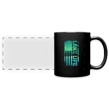 Wakeboard Wakeboarder Wakeboard Cadeau - Mug panoramique uni - noir - Devant
