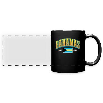 Bahamas Île des Caraïbes Cadeau d’été de l’Atlantique - Mug panoramique uni - noir - Devant