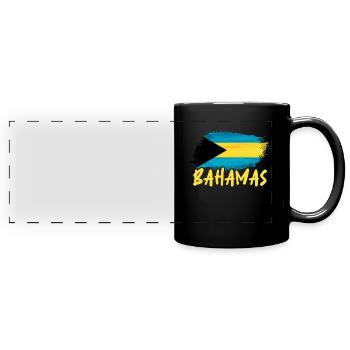 Bahamas Île des Caraïbes Cadeau d’été de l’Atlantique - Mug panoramique uni - noir - Devant