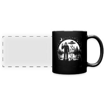 Alien UFO Alien Galaxy Geschnek - Full Colour Panoramic Mug - black - Front