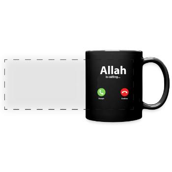 Muslim Islam Allah Ramadan Kareem Gift - Full Colour Panoramic Mug - black - Front