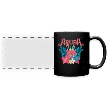 Aruba - Full Colour Panoramic Mug - black - Front