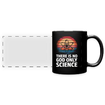 Atheismus Atheist Anti-Religion Agnostiker - Panorama-Tasse farbig - Schwarz - Vorne