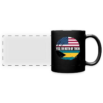 Bahamas Île des Caraïbes Cadeau d’été de l’Atlantique - Mug panoramique uni - noir - Devant