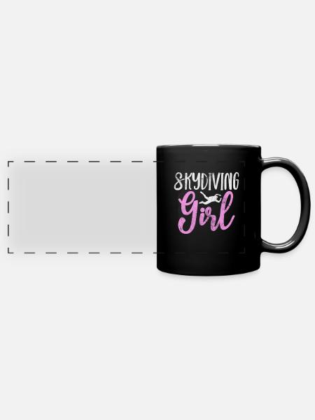 Skydive - Panorama-Tasse farbig - Schwarz