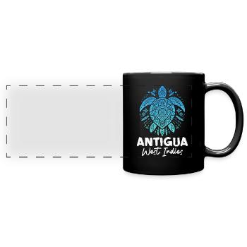 Antigua-Barbuda Île des Caraïbes Cadeau de vacances - Mug panoramique uni - noir - Devant