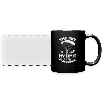 Skydive - Panorama-Tasse farbig - Schwarz - Vorne