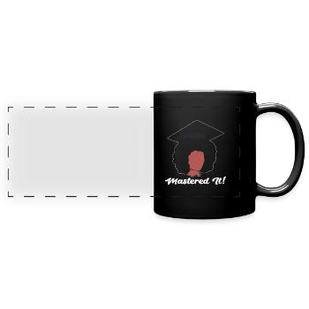 Master's Degree Graduation Ceremony - Full Colour Panoramic Mug - black - Front