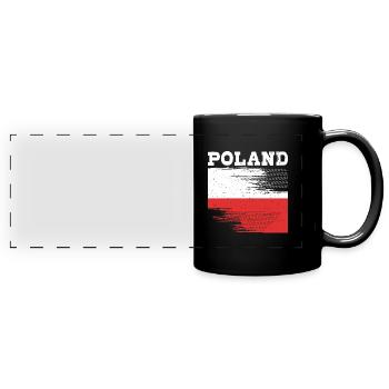 Poland Polish - Full Colour Panoramic Mug - black - Front
