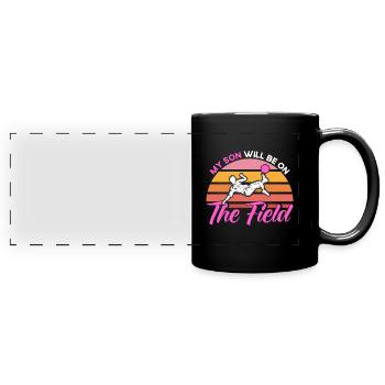 Sportfan Fußball Mama Fußball Geschenk - Panorama-Tasse farbig - Schwarz - Vorne