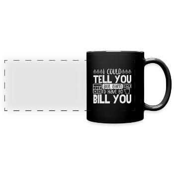Comptabilité - Mug panoramique uni - noir - Devant