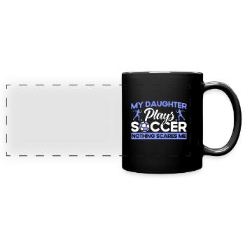 Mutter Sportfan Fußball Geschenk - Panorama-Tasse farbig - Schwarz - Vorne