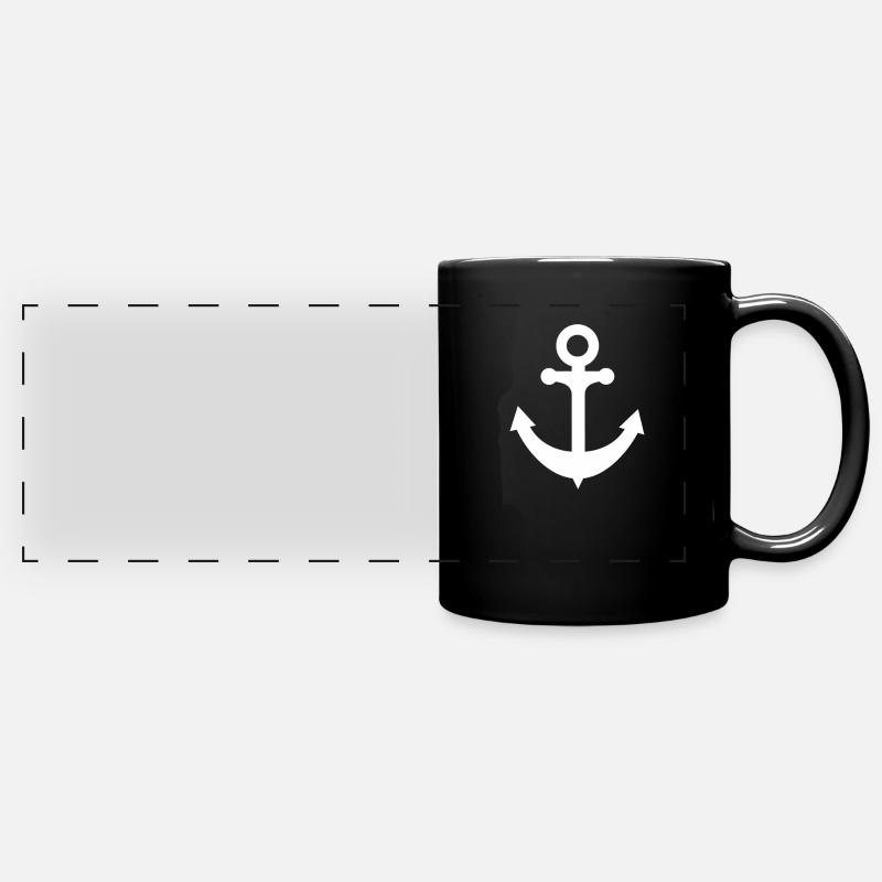 anchor - Full Colour Panoramic Mug - black