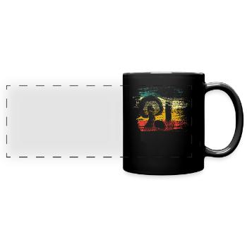 Pilz - Panorama-Tasse farbig - Schwarz - Vorne