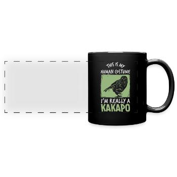 Kakapo costume d’Australie - Mug panoramique uni - noir - Devant