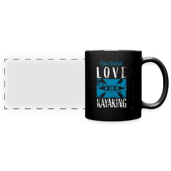 Kayak - Full Colour Panoramic Mug - black - Front