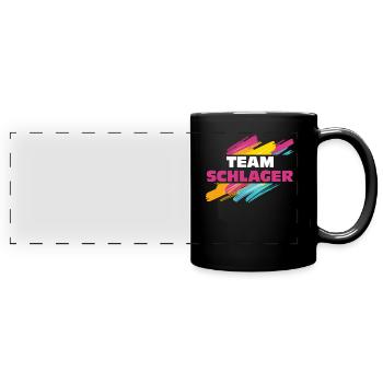 Schlager Gruppe - Panorama-Tasse farbig - Schwarz - Vorne