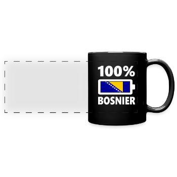 Bosnier Bosnien Herzegowina Geschenk - Panorama-Tasse farbig - Schwarz - Vorne