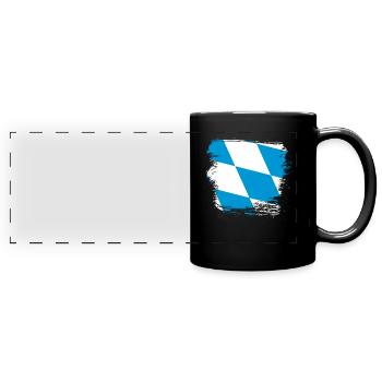 Bayern - Panorama-Tasse farbig - Schwarz - Vorne