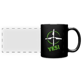Wind power Wind energy - Full Colour Panoramic Mug - black - Front