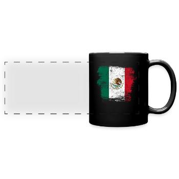 Mexiko - Panorama-Tasse farbig - Schwarz - Vorne