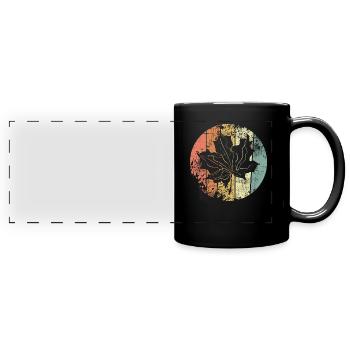 Herbst - Panorama-Tasse farbig - Schwarz - Vorne