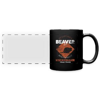 Biber - Panorama-Tasse farbig - Schwarz - Vorne
