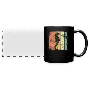 Sea horse - Full Colour Panoramic Mug - black - Front