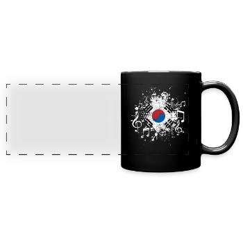 Südkorea Musik Korea - Panorama-Tasse farbig - Schwarz - Vorne