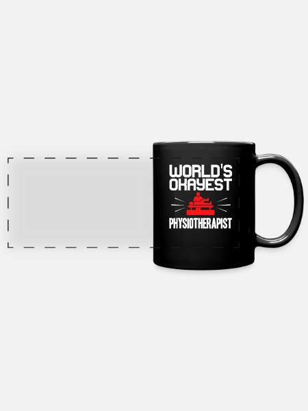 Physiotherapeut - Panorama-Tasse farbig - Schwarz