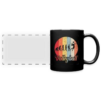 evolution volleyball - Panorama-Tasse farbig - Schwarz - Vorne