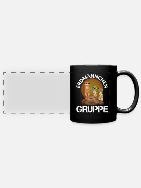 ERDMÄNNCHEN GRUPPE - Panorama-Tasse farbig - Schwarz