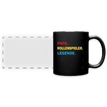 PAPA. ROLLENSPIELER. LEGENDE - Panorama-Tasse farbig - Schwarz - Vorne