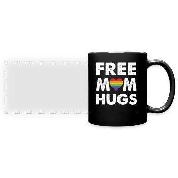 Free mom hugs - Full Colour Panoramic Mug - black - Front